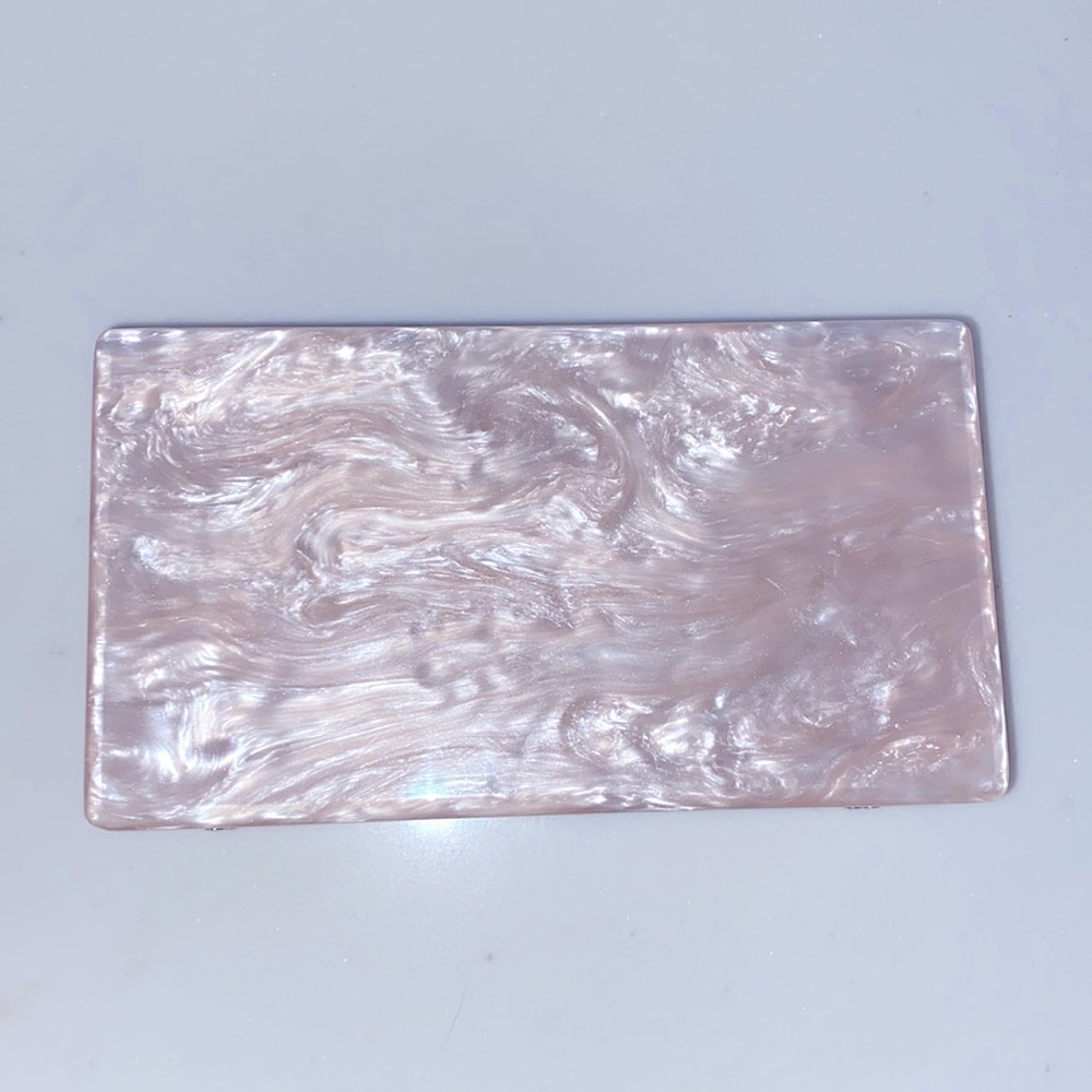 Edie Parker Blush Pearl Acrylic Clutch